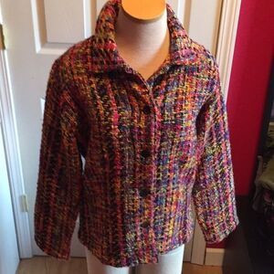 Chico's multicolored blazer/ jacket sz M